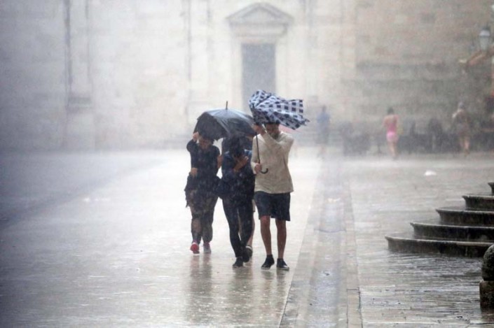 Ливень в Дубровнике