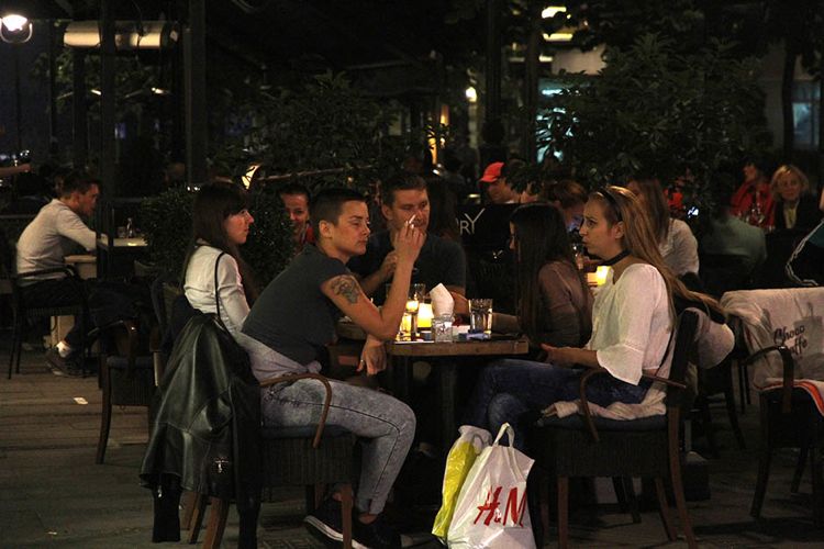 Ночной Белград в начале октября 2016 года