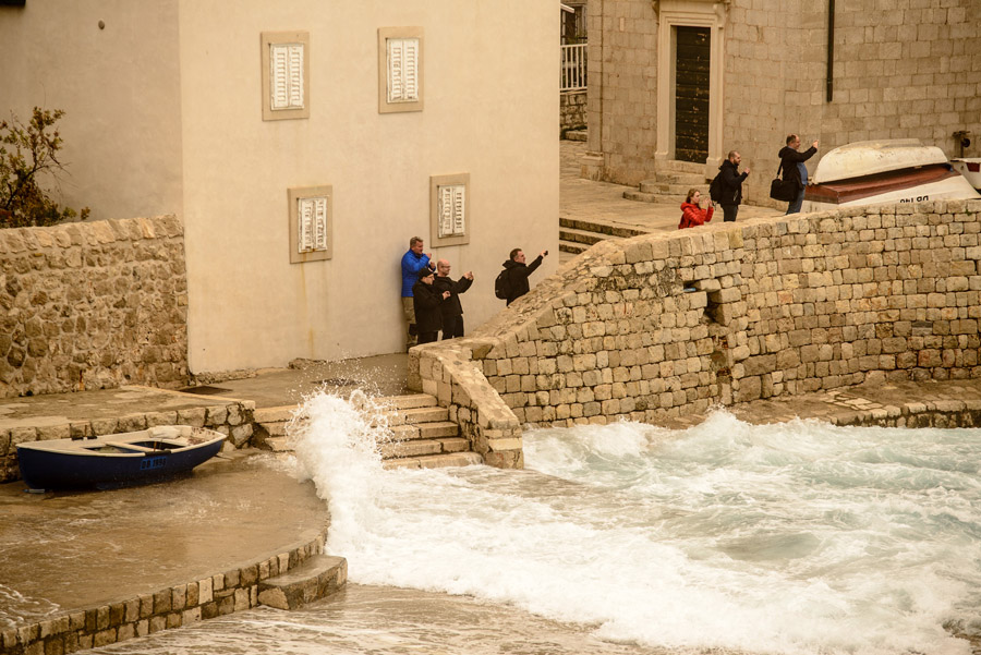 Штормовая погода в Дубровнике в марте 2016 г. 