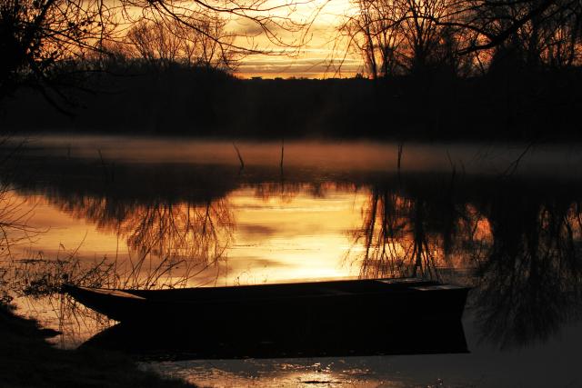 Рассвет в окрестностях сербского Нови-Сада
