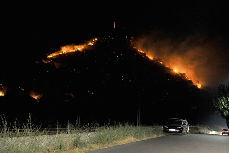 Пожар в Подгорице. Фото: Vijesti.me, Savo Prelević
