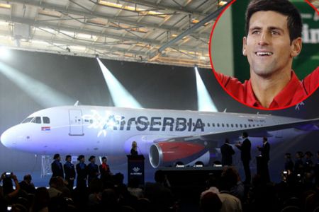 Самолет имени Новака Джоковича авиакомпании Air Serbia. Фото: Marko Todorović, AP/Tanjug