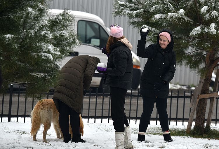 Снегопад в Подгорице в январе 2026 года