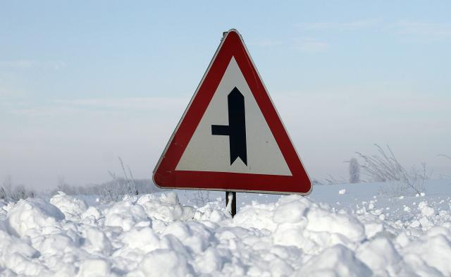 Сербская Воеводина после снегопада