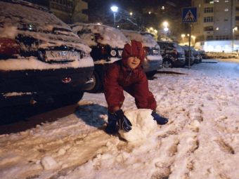 Снег в хорватском Шибенике