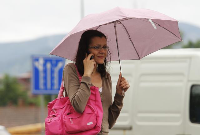 Дождливый и облачный день в сербском Нови-Саде