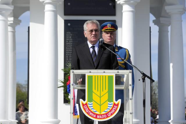 Открытие памятника погибшим воинам в битве при Враньевце в Первой мировой войне