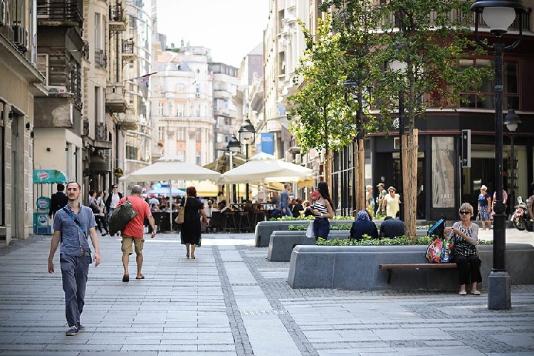 Новая пешеходная зона в Белграде