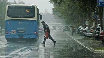 Дождливый день в сербском Нови-Саде