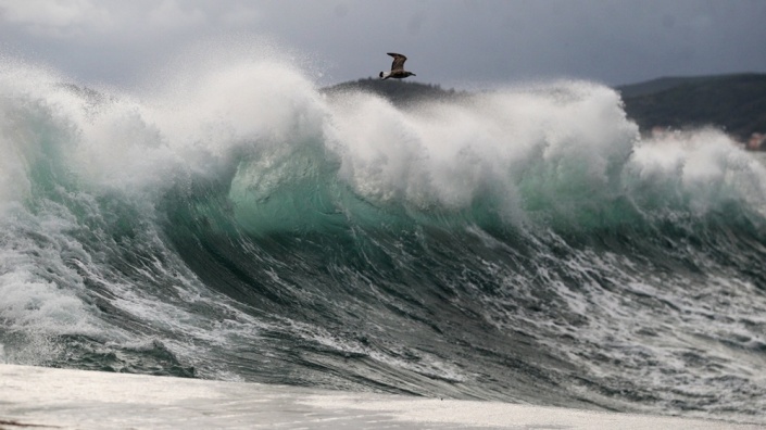 Буря в Далмации в январе 2016 г.