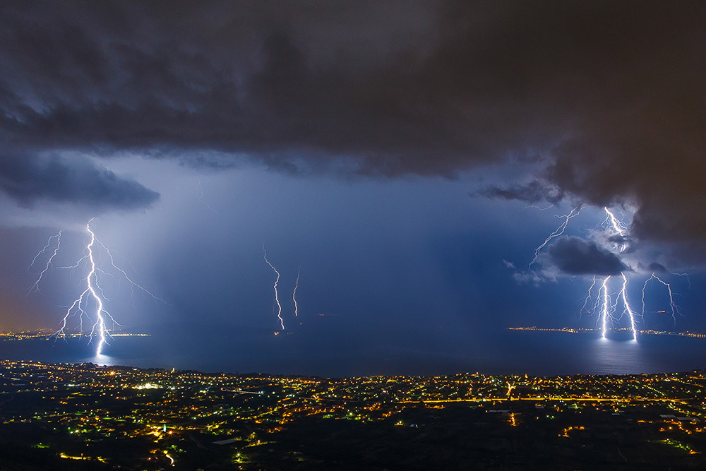 Гроза в окрестностях Сплита