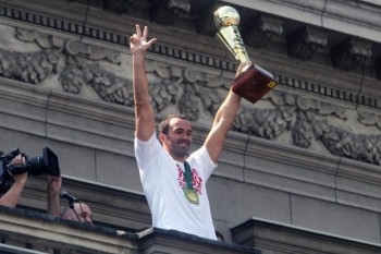 Встреча сербских ватерполистов в Белграде