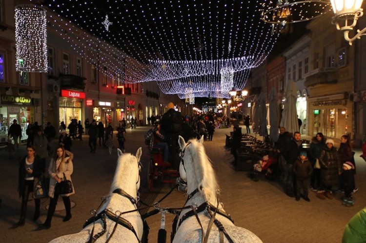 Открытие зимнего фестиваля в Нови-Саде в декабре 2016 г.
