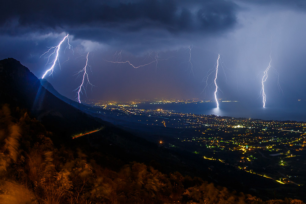 Гроза в окрестностях Сплита