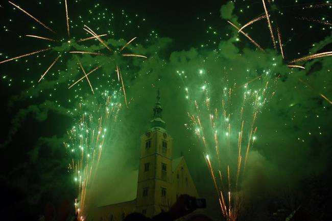 Закрытие Самоборского карнавала в Хорватии