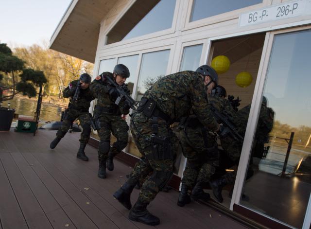 Сербская жандармерия в преддверии антитеррористических учений