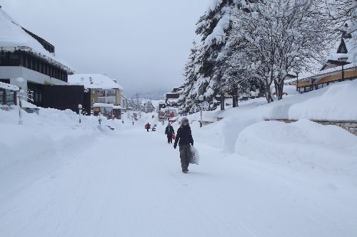 Высота снежного покрова в Жабляке достигла 1 м Снег в Жабляке. Фото: Vijesti.me, Obrad Pješivac