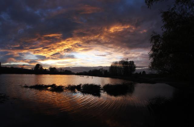 Закат в окрестностях Нови-Сада