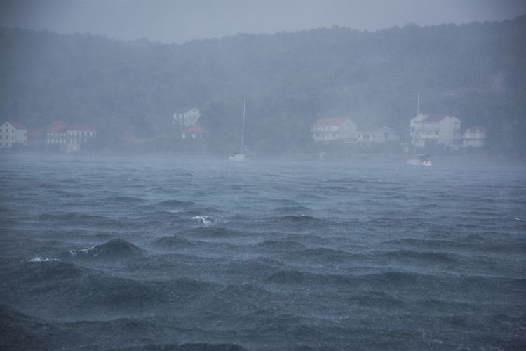 Дождь в Сплите в начале сентября 2016 года