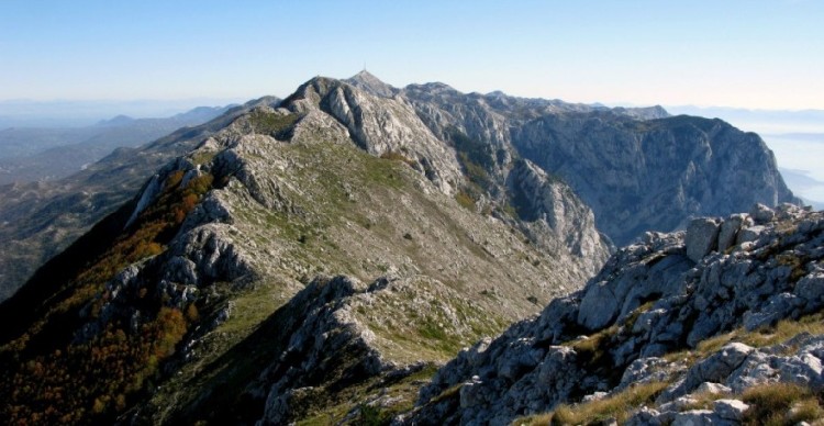 Горный массив Биоково в Хорватии в феврале 2016 г. 