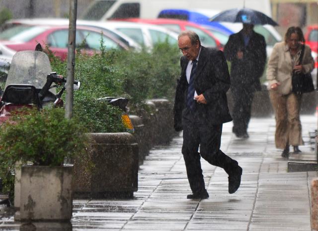 Сильный ливень в Белграде