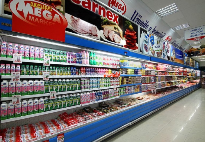 Супермаркет в Черногории. Фото: Megapromet.me