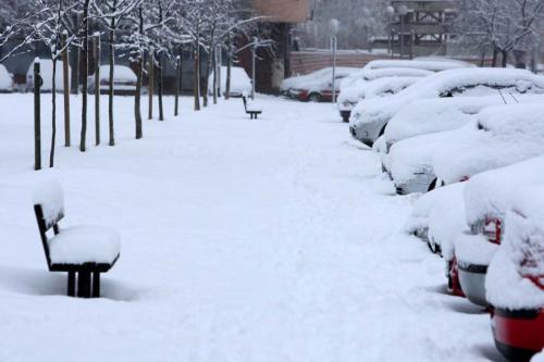 Снег в Загребе