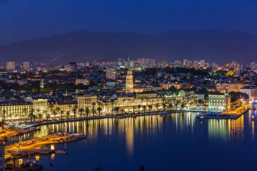 Вид на вечерний Сплит