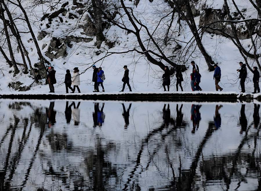 Большой водопад в национальном парке "Плитвицкие озера"