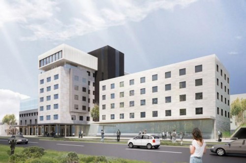 Отель Hilton Crna Gora в Подгорице откроется в июле 2015 г. Проект отеля Hilton Crna Gora в Подгорице. Фото: Cdm.me