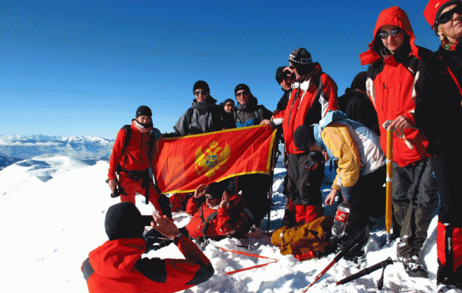 Памятное восхождение альпинистов на черногорскую гору Хайла
