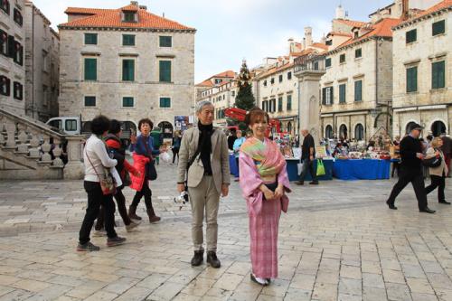 Японские туристы в Дубровнике