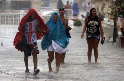Ливни на хорватских островах Хвар и Крк