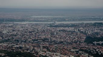 Белград из иллюминатора самолета