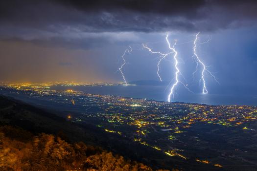 Гроза в окрестностях Сплита