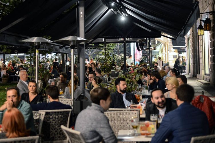 Ночной Белград в начале октября 2016 года