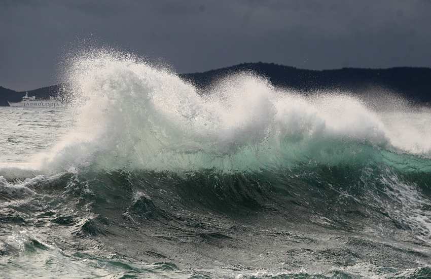 Буря в Далмации в январе 2016 г.