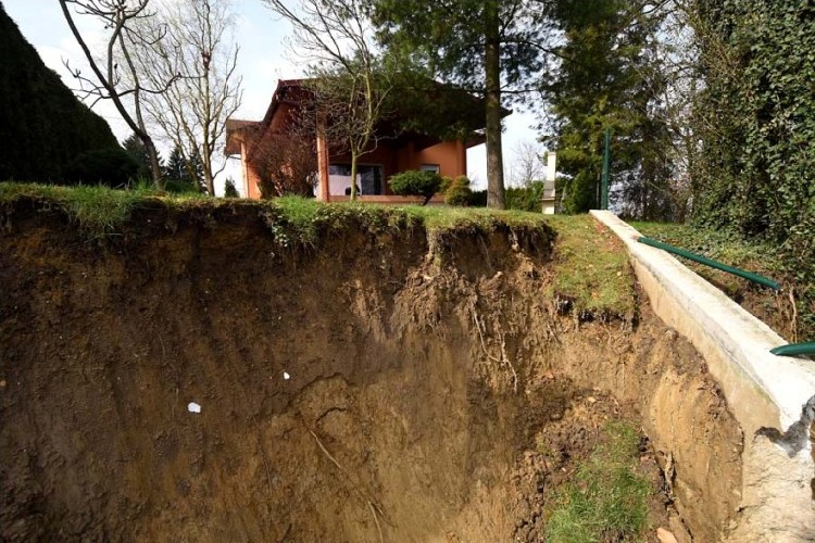 Оползень в хорватском городе Карловац