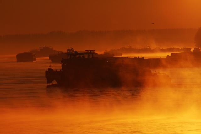 Дунай туманным утром