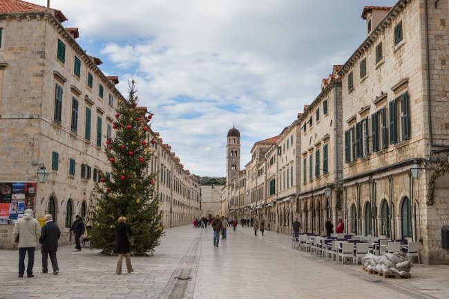 Дубровник в зимнее время года