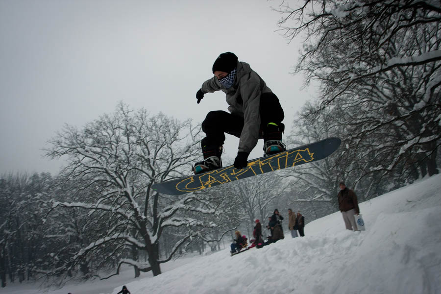 Снежная идиллия в загребском парке "Максимир"
