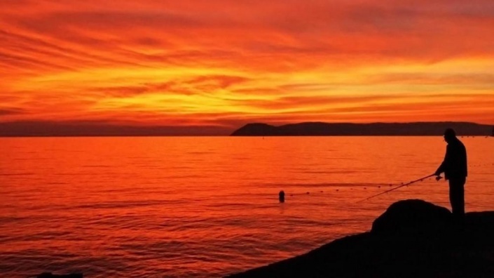 Закат в Сплите в декабре 2015 г.