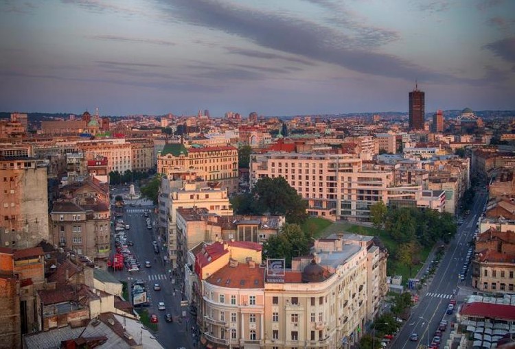 Панорама исторического центра Белграда