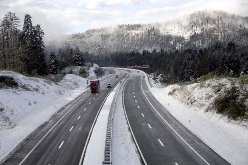 Первый снег в приморском регионе Хорватии