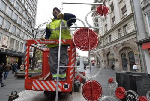 Новогоднее оформление Белграда
