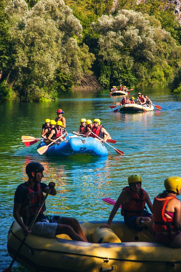 Рафтинг по реке Цетина в Хорватии