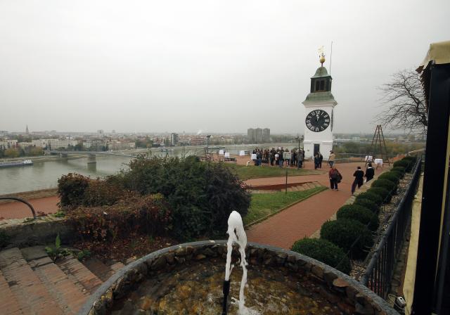 Часовая башня в Петроварадинской крепости в Нови-Саде
