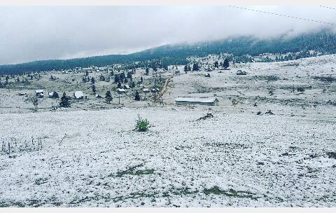 Первый снег в Черногории. Фото: Cdm.me