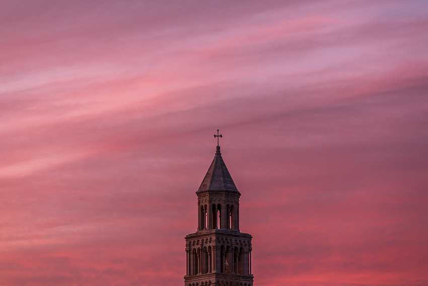 Потрясающмй закат в Сплите