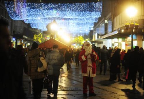Приближение Нового года в Белграде